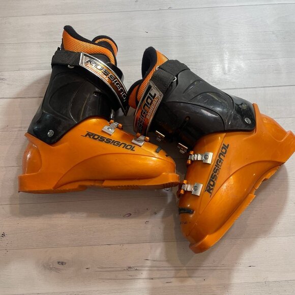 Rossignol radical‎ orange ski boots mens size 7 - Picture 1 of 9